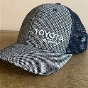 Toyota Racing Trucker  Hat Adjustable Strapback Blue Official Toyota Merchandise